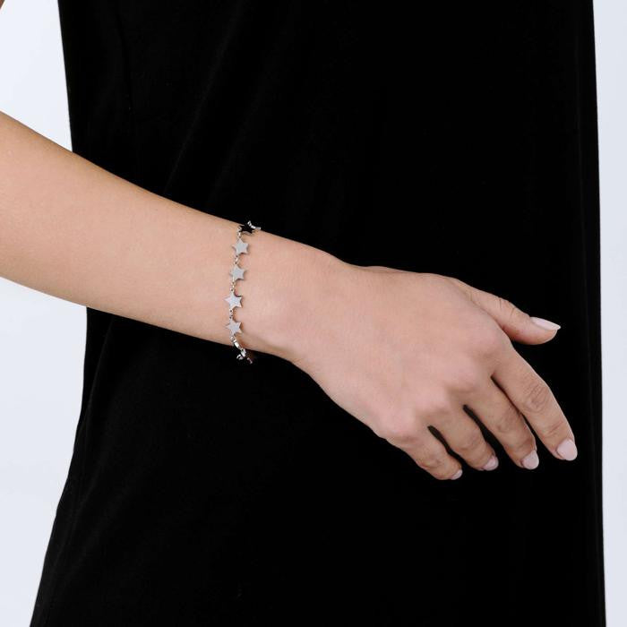 Steel Bracelet With Stars