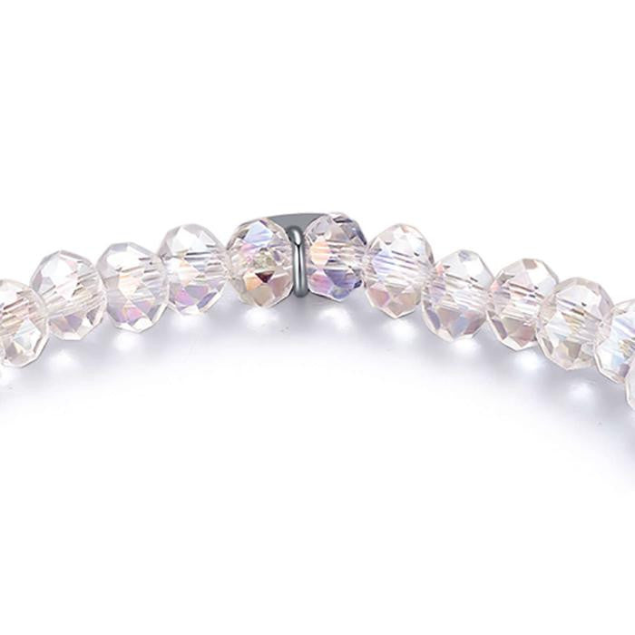 Bracelet With White Crystals And Moon
