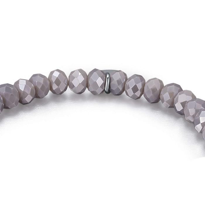 Bracelet With Grey Crystals And Infinity