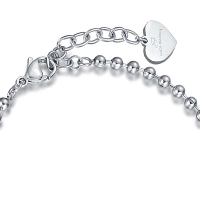 Bracelet en acier avec la phrase « Qui trouve un ami trouve un trésor »