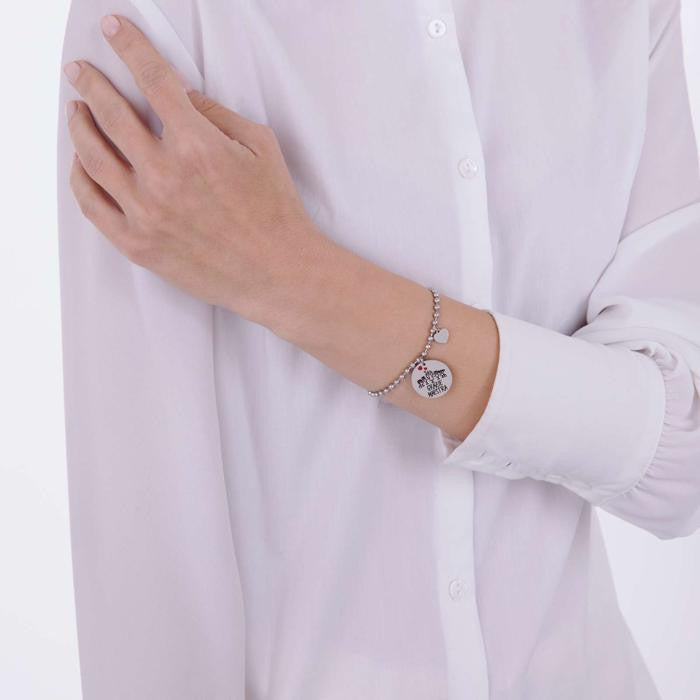 Steel Bracelet With Phrase Thank You Teacher