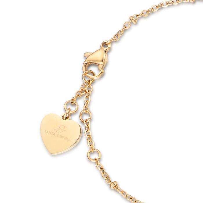 Bracciale In Acciaio Ip Gold Con Stelle E Lune