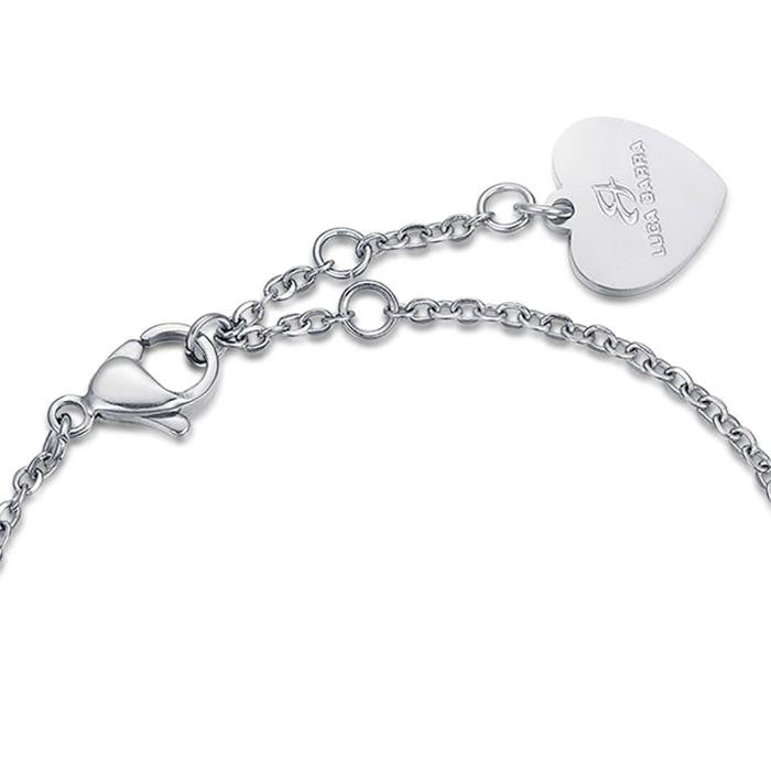 Bracelet en acier avec ange IP Rose
