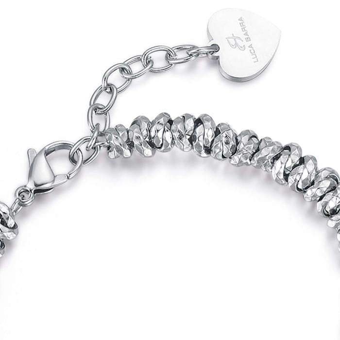 Bracciale In Acciaio Con Stella E Glitter Ip Rose