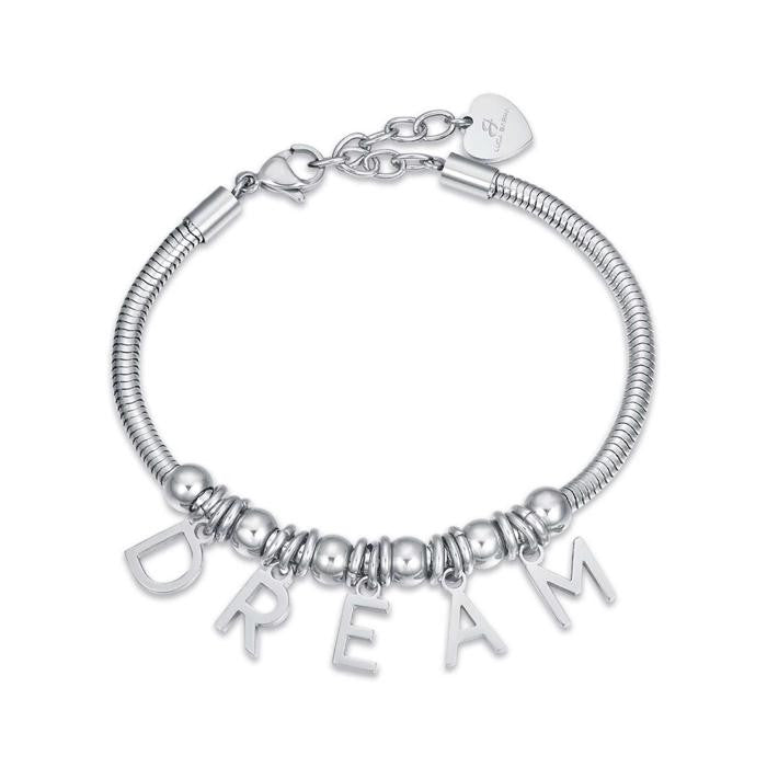Steel Bracelet With Dream Charms
