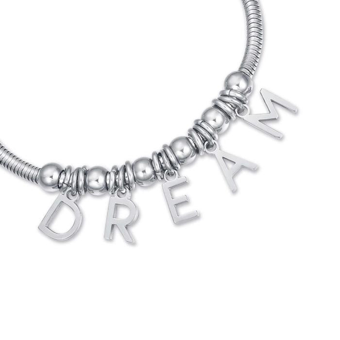 Steel Bracelet With Dream Charms