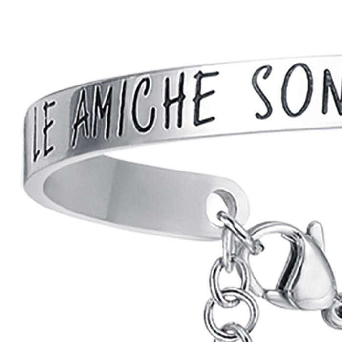 Steel Bracelet With The Writing Friends Are The Sisters You Choose