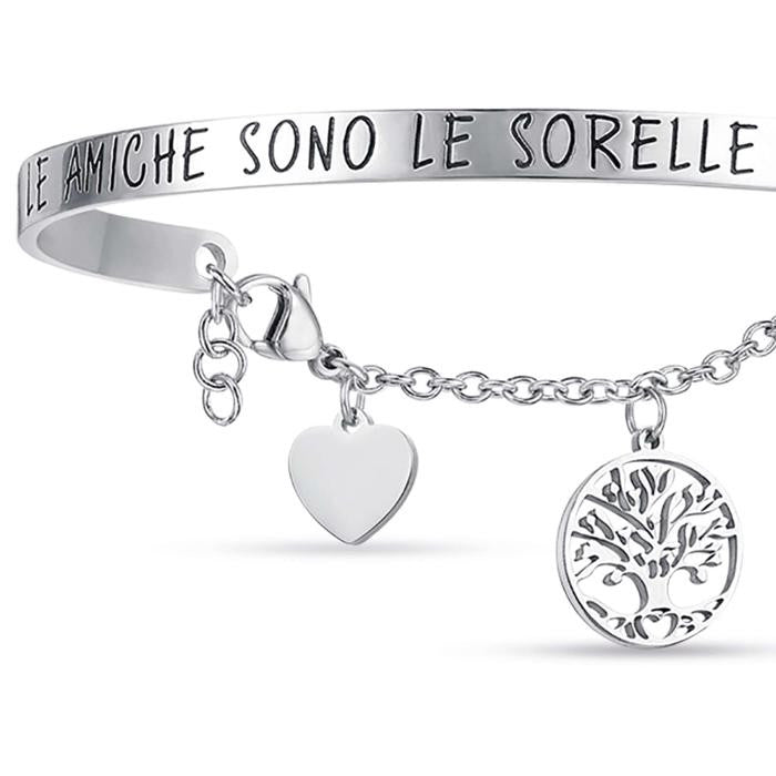Steel Bracelet With The Writing Friends Are The Sisters You Choose