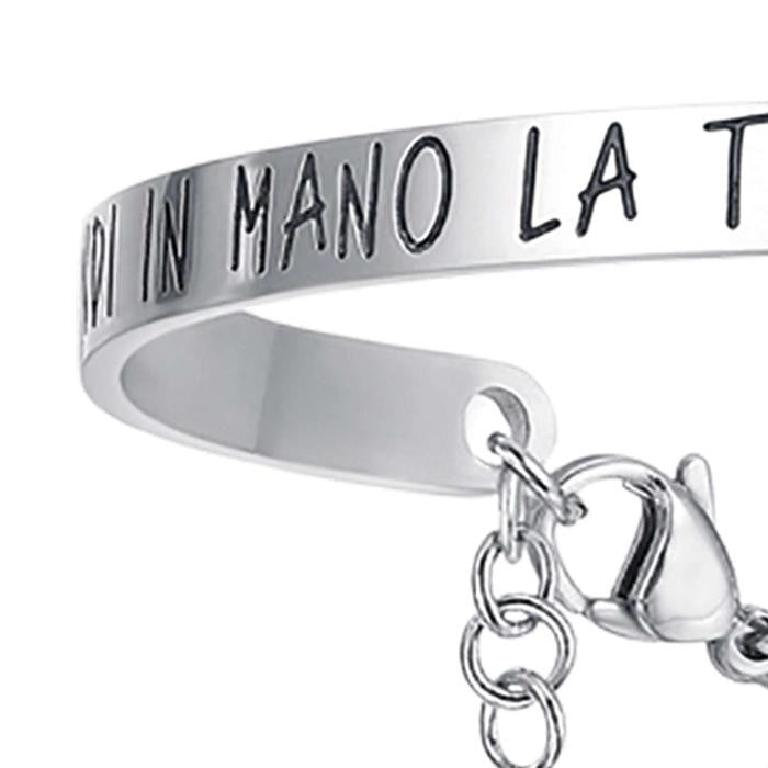 Steel Bracelet With Writing Take Charge Of Your Life