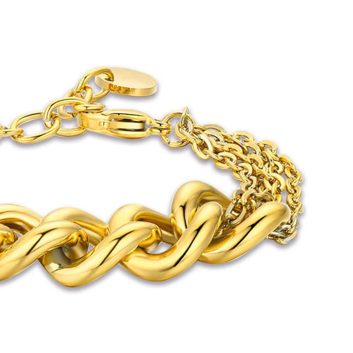 Bracelet en acier doré IP