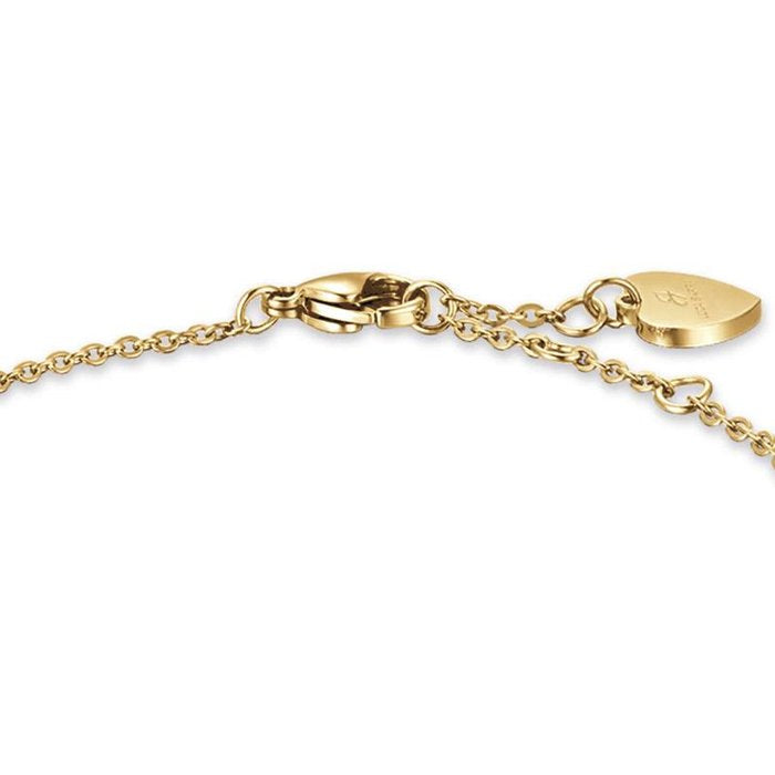 Bracciale in acciaio ip gold con cuori ed infinito