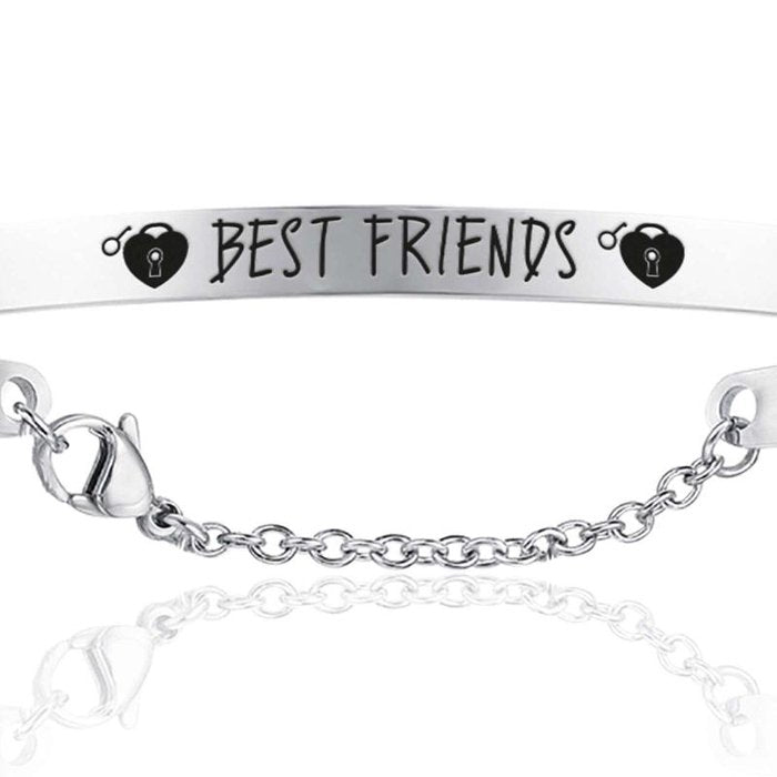 Bracciale in acciaio best friends