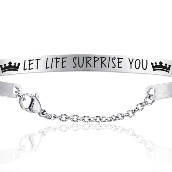 Bracciale in acciaio let life surprise you