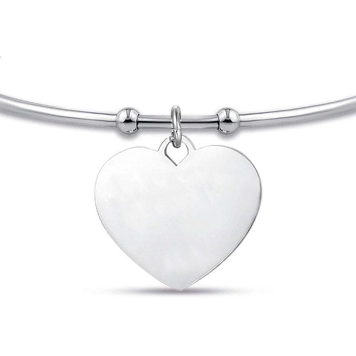Bracciale in acciaio con cuore