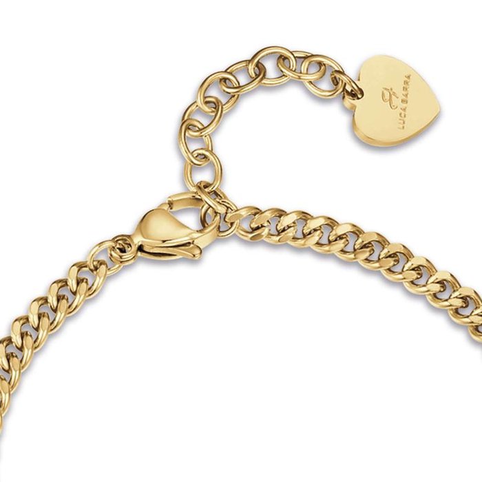 Bracciale in acciaio ip gold con cristalli bianchi