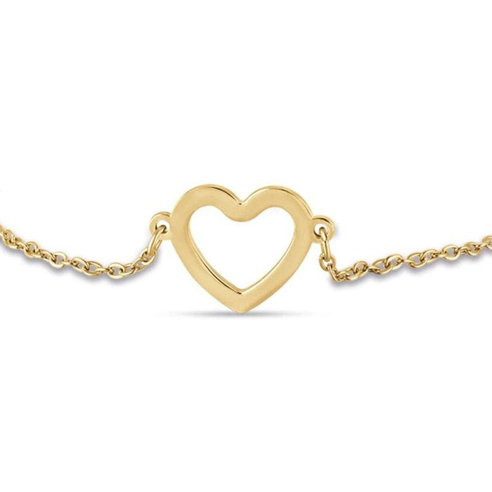 Bracciale in acciaio ip gold con cuore