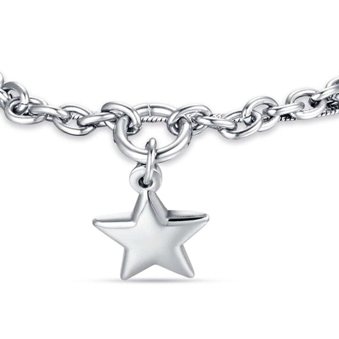 Steel bracelet with star
