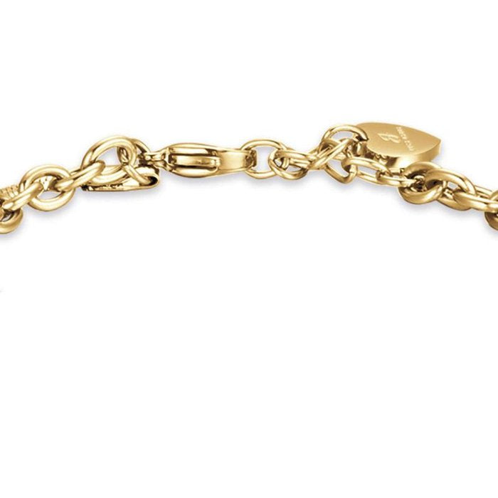 IP gold steel bracelet with star