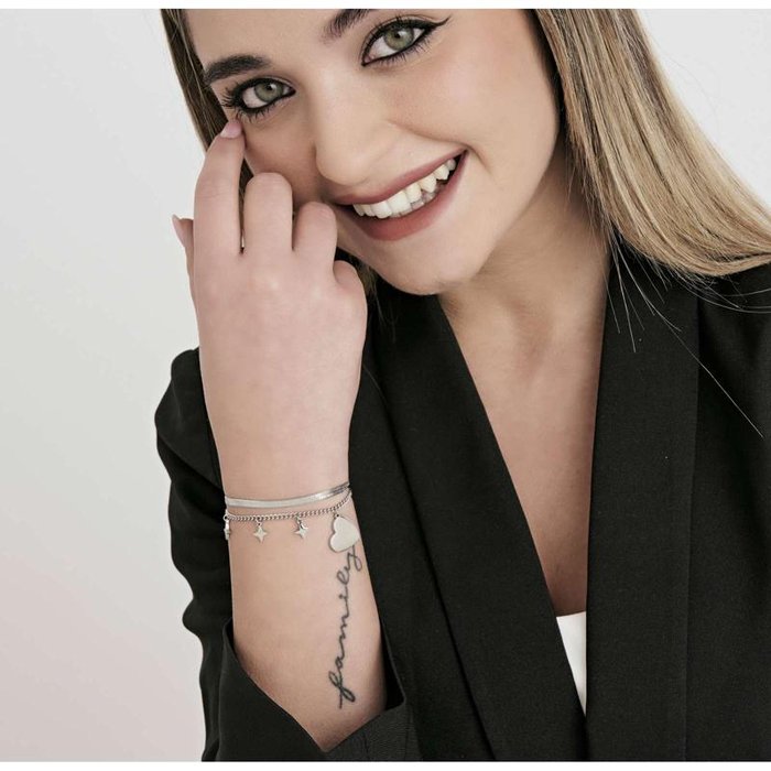 Bracciale in acciaio con cuore