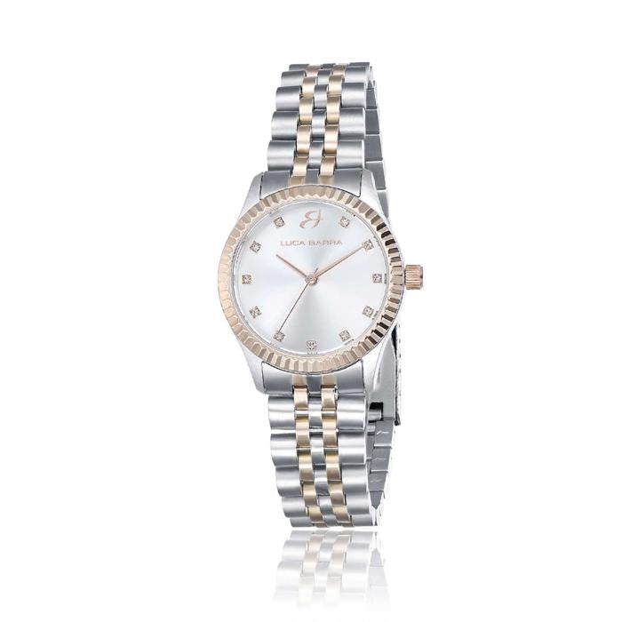 Watch with rose steel case