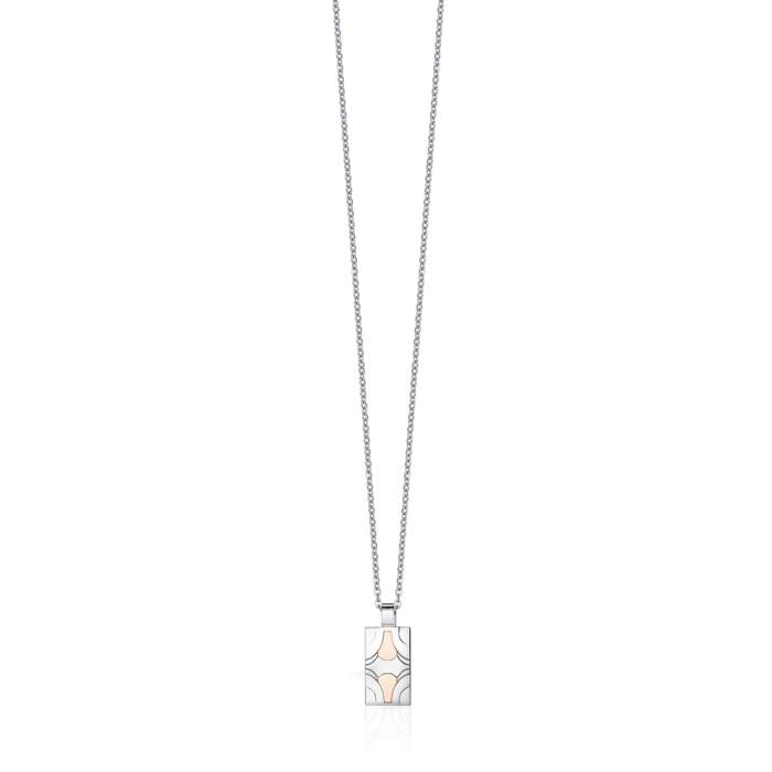 Pendentif en acier avec IP rose