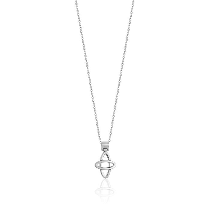 Collier en acier avec pendentif croix