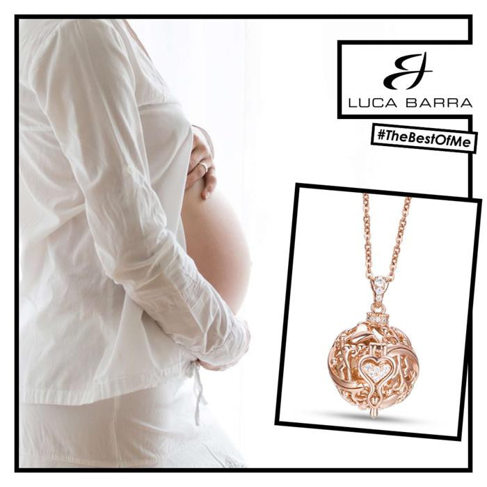 Collier Angel Caller Rose avec cristaux blancs