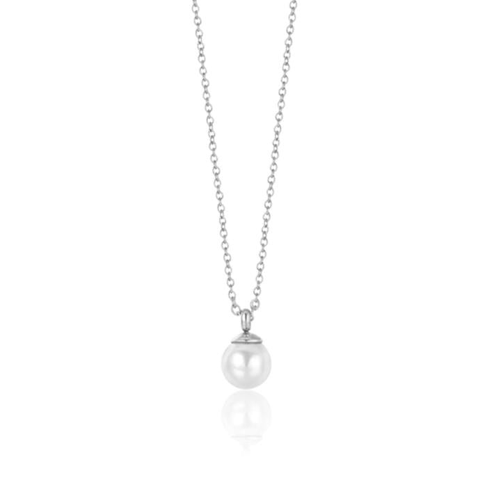 Collier en acier avec perles de 6 mm