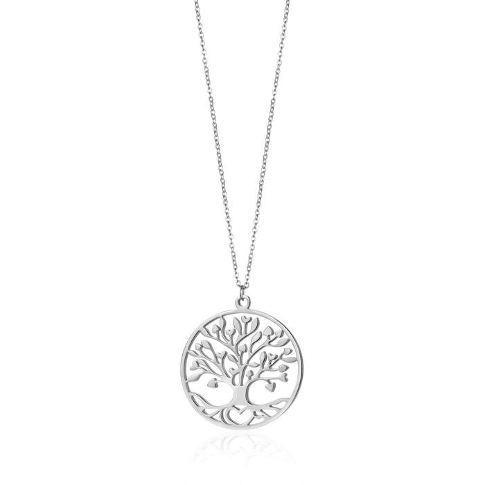 Steel Necklace With Tree Of Life