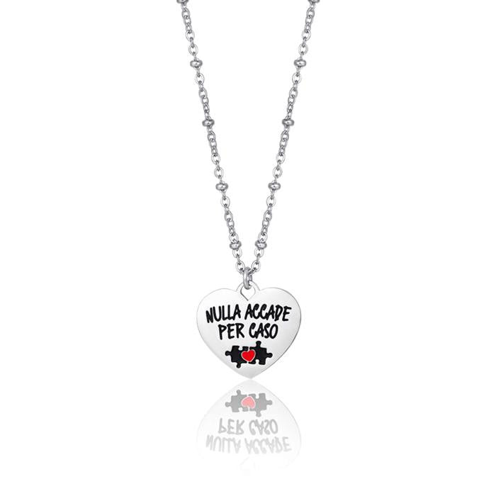 Collier en acier Rien n'arrive par hasard