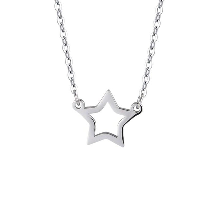 Collana in acciaio con stella