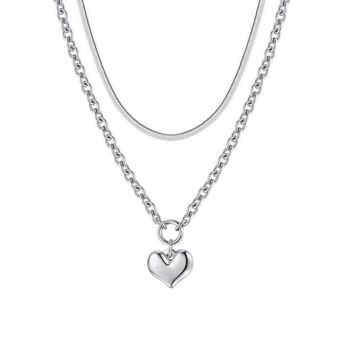 Collana in acciaio con cuore