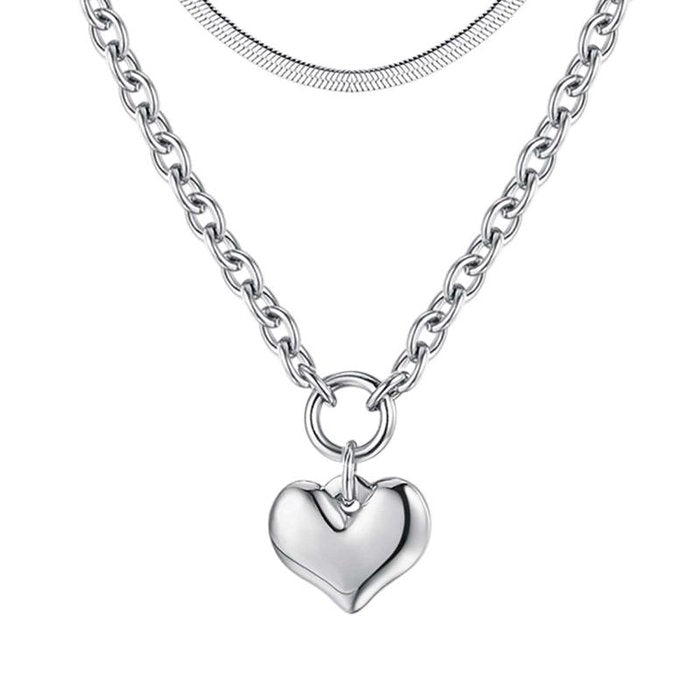 Collana in acciaio con cuore