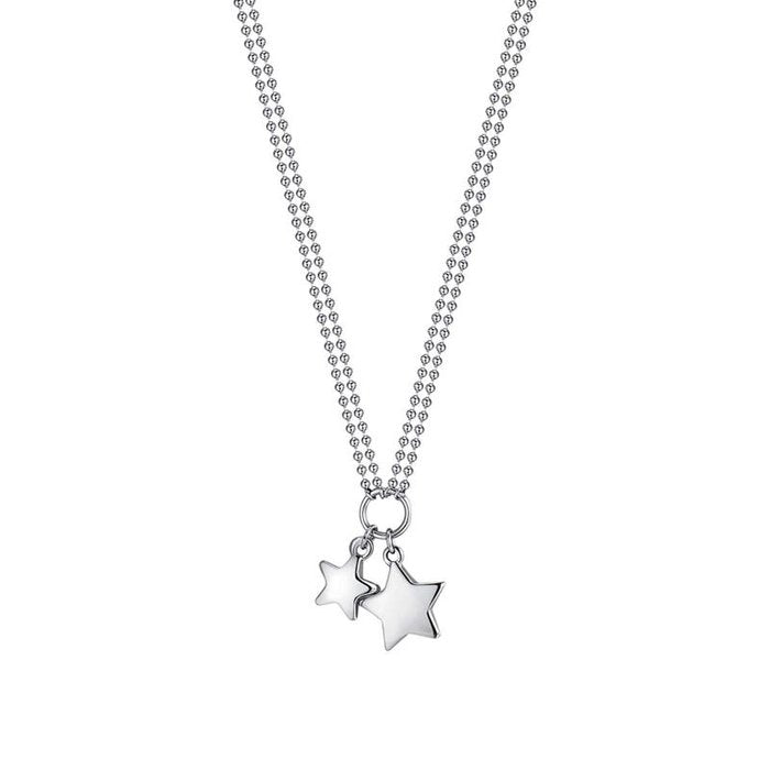 Steel necklace with stars
