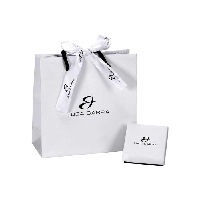 IP gold steel necklace with blue crystal