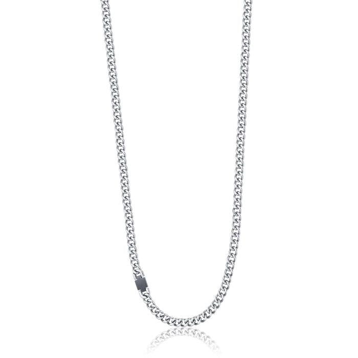 Collier en acier avec élément en acier IP noir