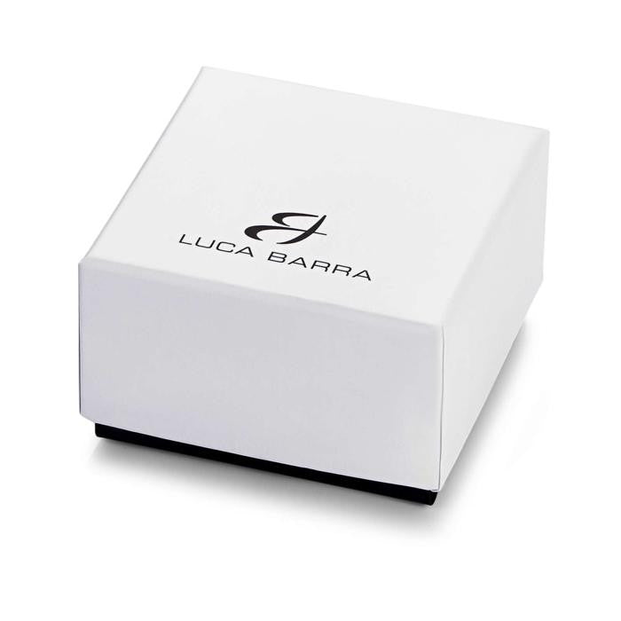 Steel Cufflinks With White Crystals