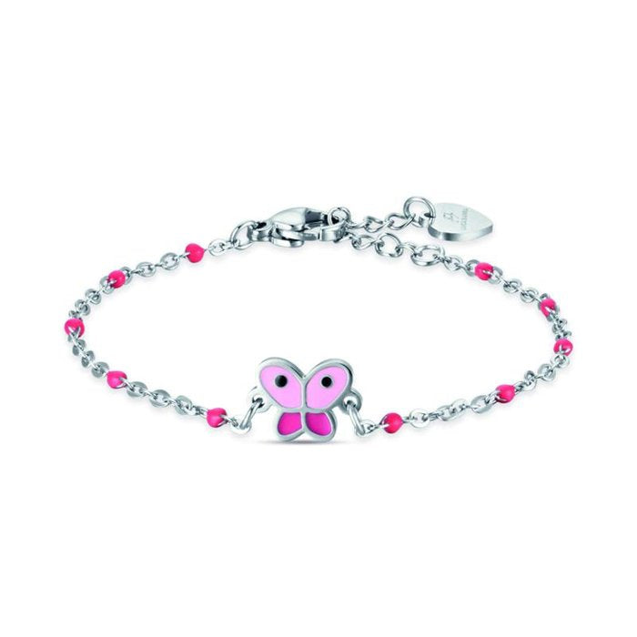Bracciale Junior in acciaio con angelo
