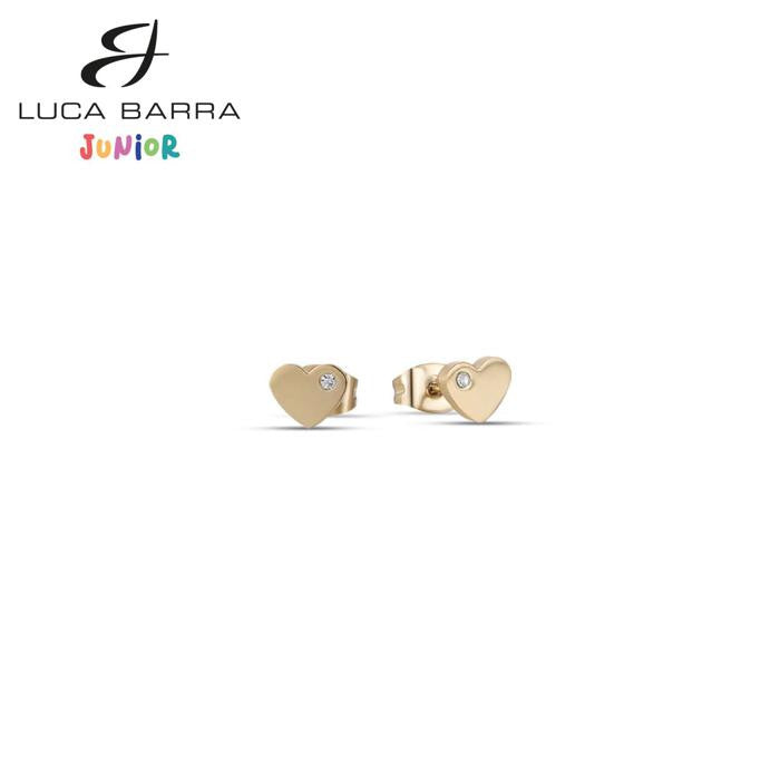 Boucles d'oreilles en acier avec cœurs