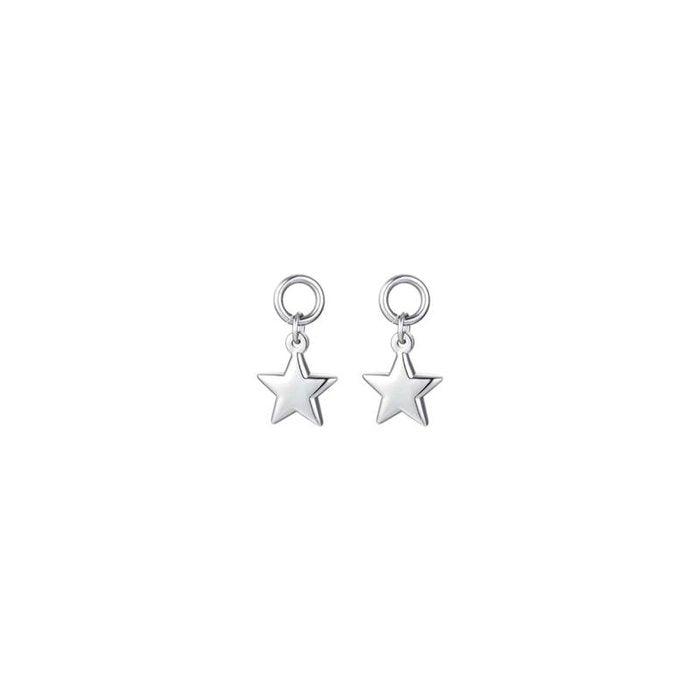 Steel earrings with star