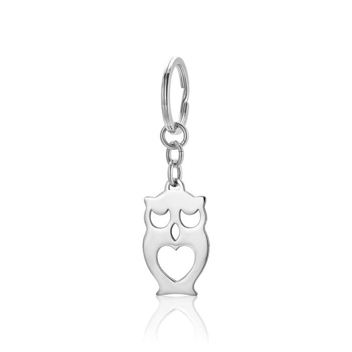 Steel Keychain With Owl