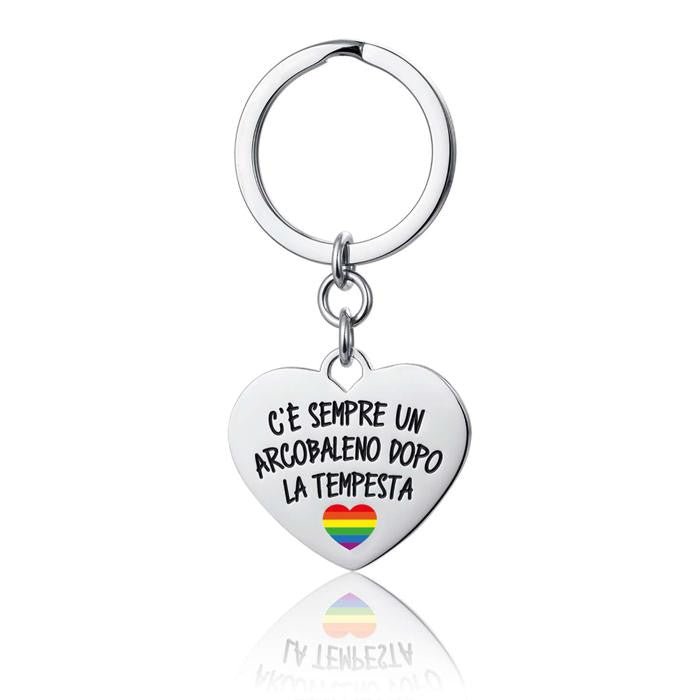 Steel Keychain There's Always A Rainbow After The Storm