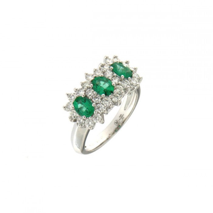 EMERALD AND BR RING