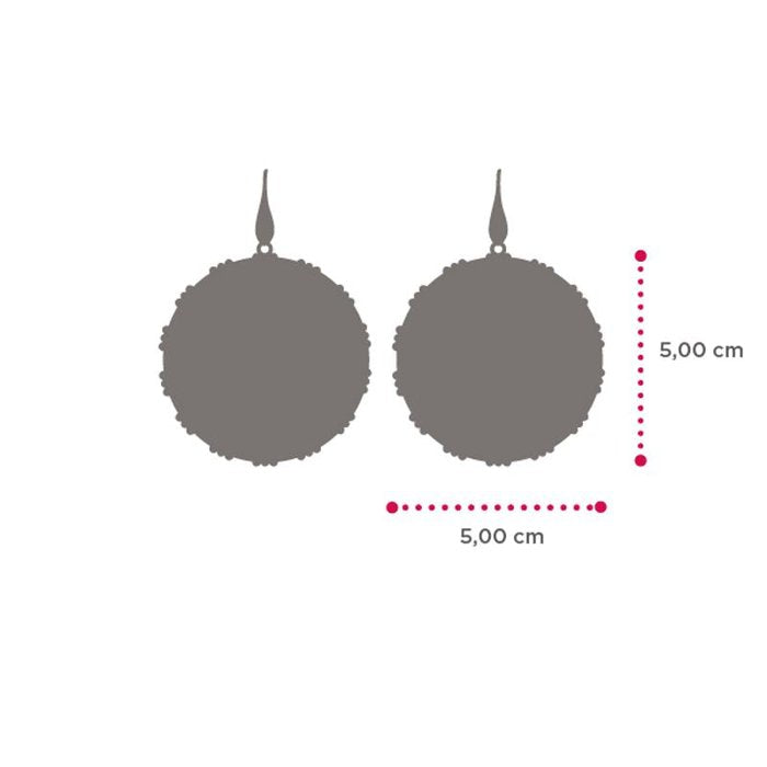 Blue Round Lace Earrings