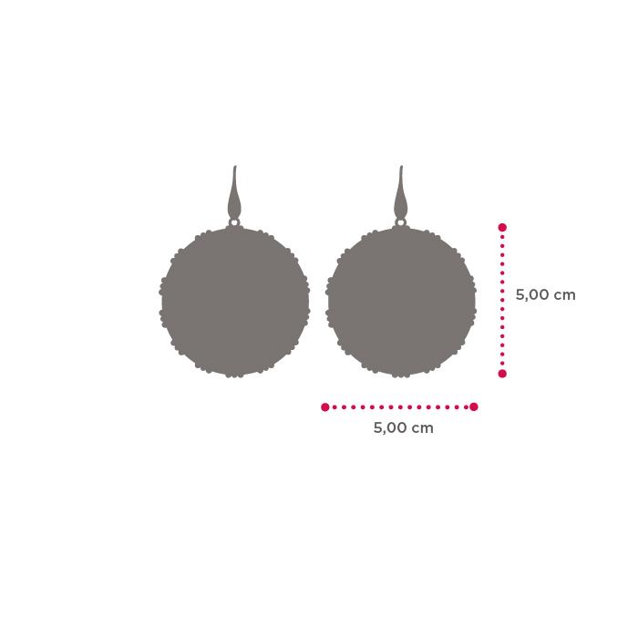 Green Round Lace Earrings