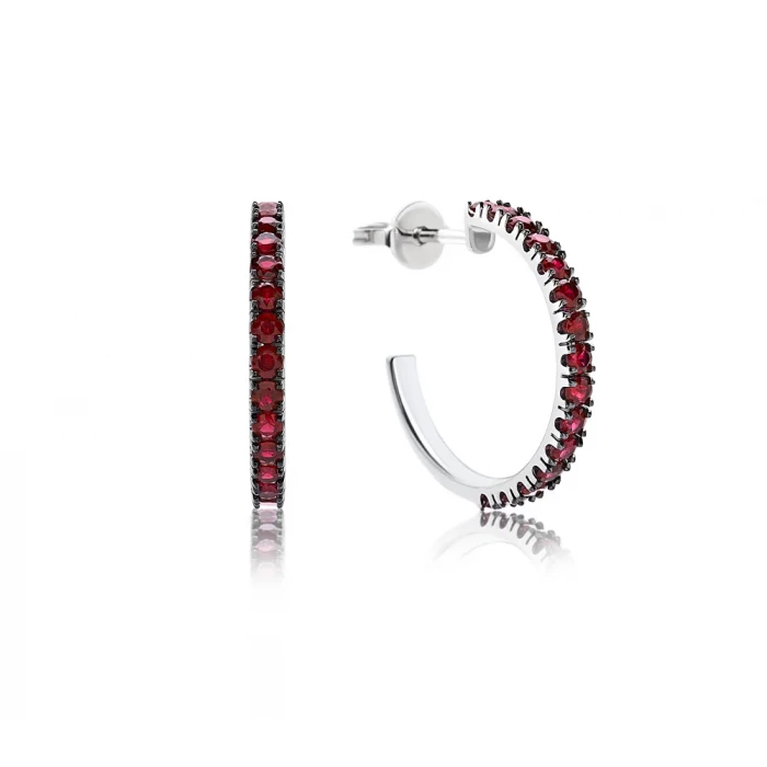 18kt gold and ruby hoop earrings TuttiFrutti