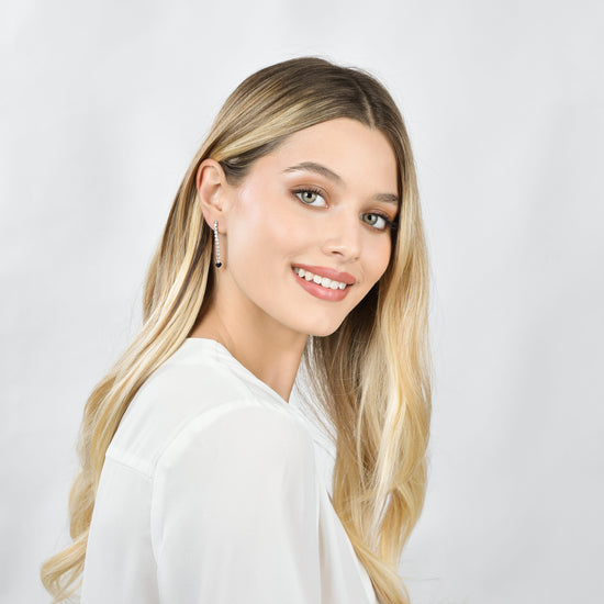 ORECCHINI DONNA IN ACCIAIO CON CRISTALLI BIANCHI E CUORI