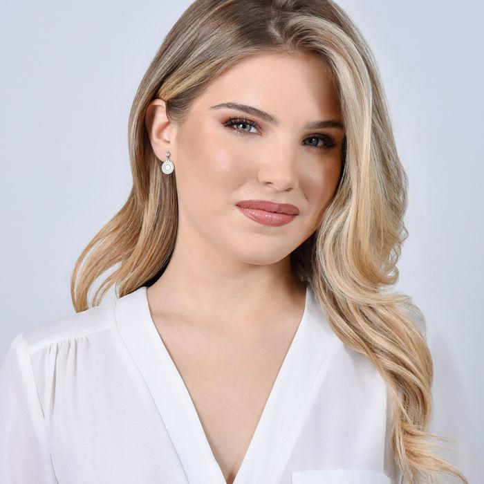 WOMEN'S STEEL EARRINGS FLOWER OF LIFE