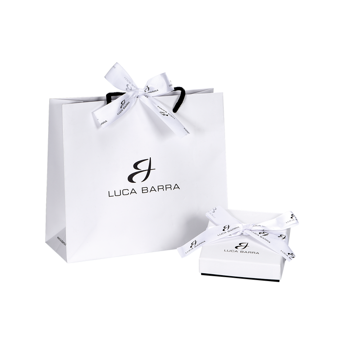 WOMEN'S EARRINGS IN STEEL WITH WHITE CRYSTALS