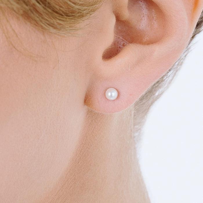 BOUCLES D'OREILLES EN PERLES POUR FEMME EN ACIER